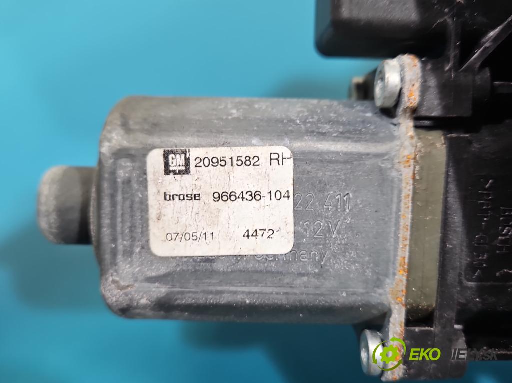 Opel Astra IV 2009-2015 1.7 cdti 125 HP manual 92 kW 1686 cm3 5- mechanizmus okna predné pravý 13350759