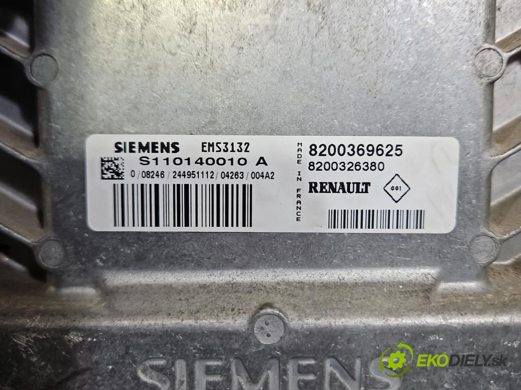 Dacia Logan I 2005-2014 1.4 8V 75 HP manual 55 kW 1390 cm3 4- riadiaca jednotka motora S110140010A