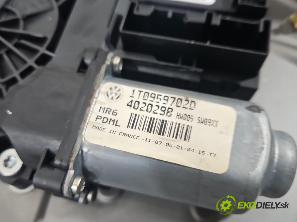 Skoda Octavia II 2004-2013 1.9 tdi 105 hp manual 77 kW 1896 cm3 5- mechanismus stahování přední pravý 1Z1837656G