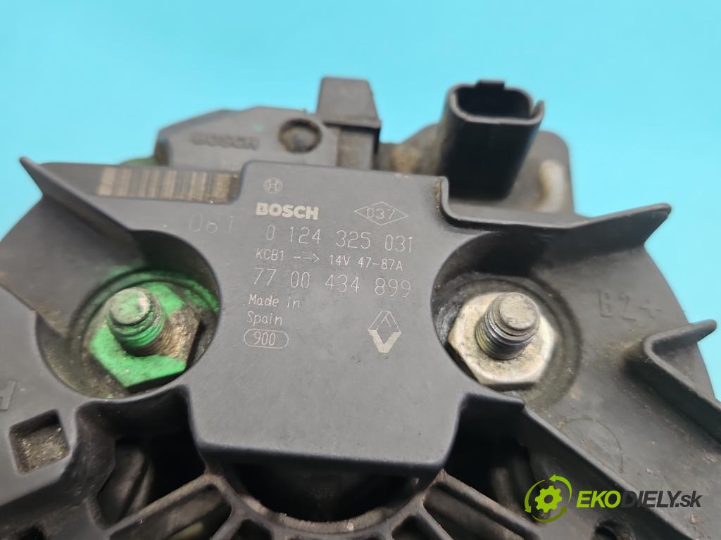 Dacia Logan I 2005-2014 1.4 8V 75 HP manual 55 kW 1390 cm3 4- Alternator 0124325031 (Alternátor)