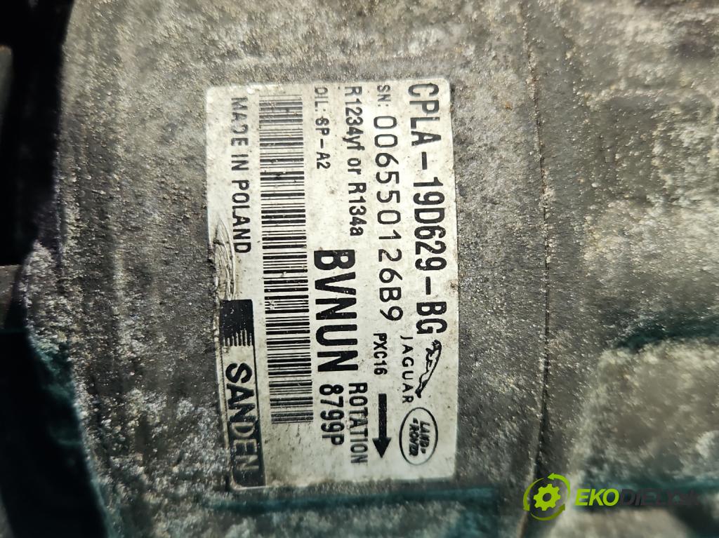 Land rover Discovery Sport 2014-2019 L550 2.0d 150 HP automatic 110 kW 1999 cm3 5- Kompresor: klimatizácie CPLA-19D62-BG (Kompresor klimatizácie)