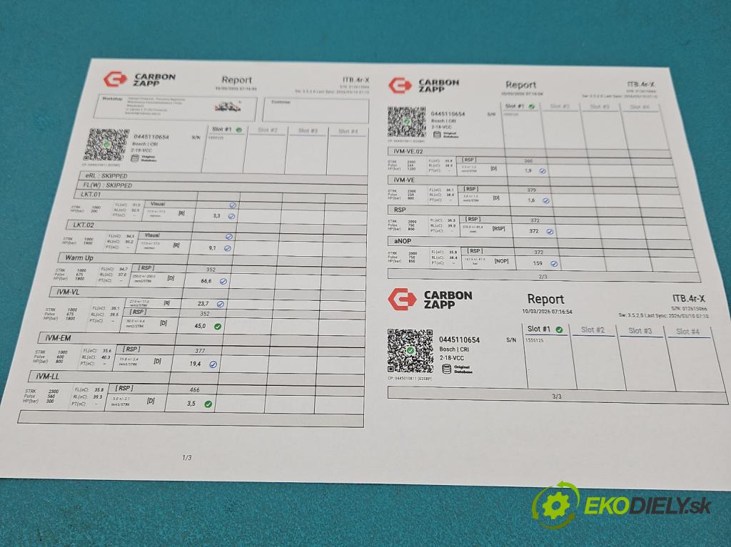 Land rover Discovery Sport 2014-2019 L550 2.0d 150 hp automatic 110 kW 1999 cm3 5- vstřikovač 0445110654 (Vstřikovač paliva)