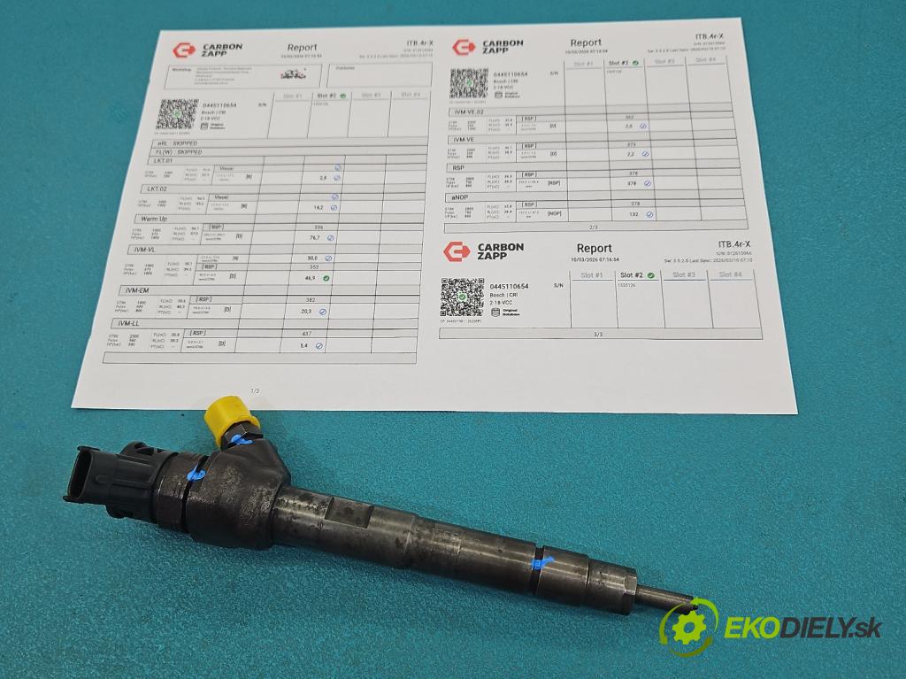 Land rover Discovery Sport 2014-2019 L550 2.0d 150 hp automatic 110 kW 1999 cm3 5- vstřikovač 0445110654 (Vstřikovač paliva)