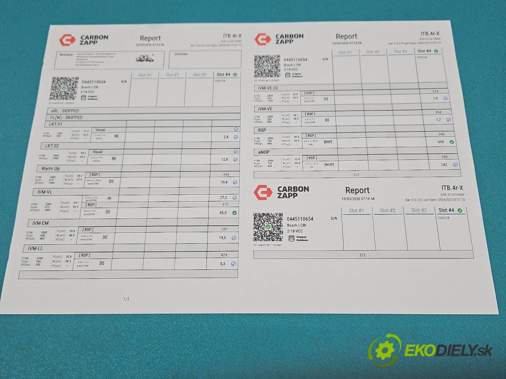 Land rover Discovery Sport 2014-2019 L550 2.0d 150 hp automatic 110 kW 1999 cm3 5- vstřikovač 0445110654 (Vstřikovač paliva)