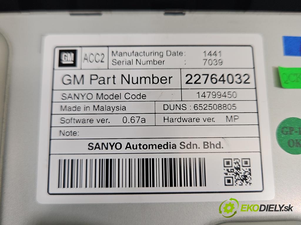 Opel Astra IV 2009-2015 1.7 cdti 125 HP manual 92 kW 1686 cm3 5- Zobrazit: 22764032 (Prístrojová doska)