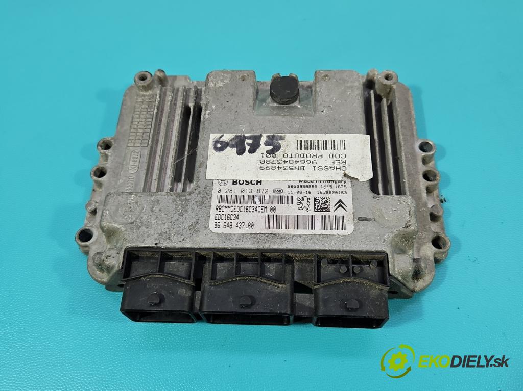 Citroen Berlingo II 2008-2018 1.6 hdi 90 hp manual 66.2 kW 1560 cm3 5- řídící jednotka motoru 0281013872