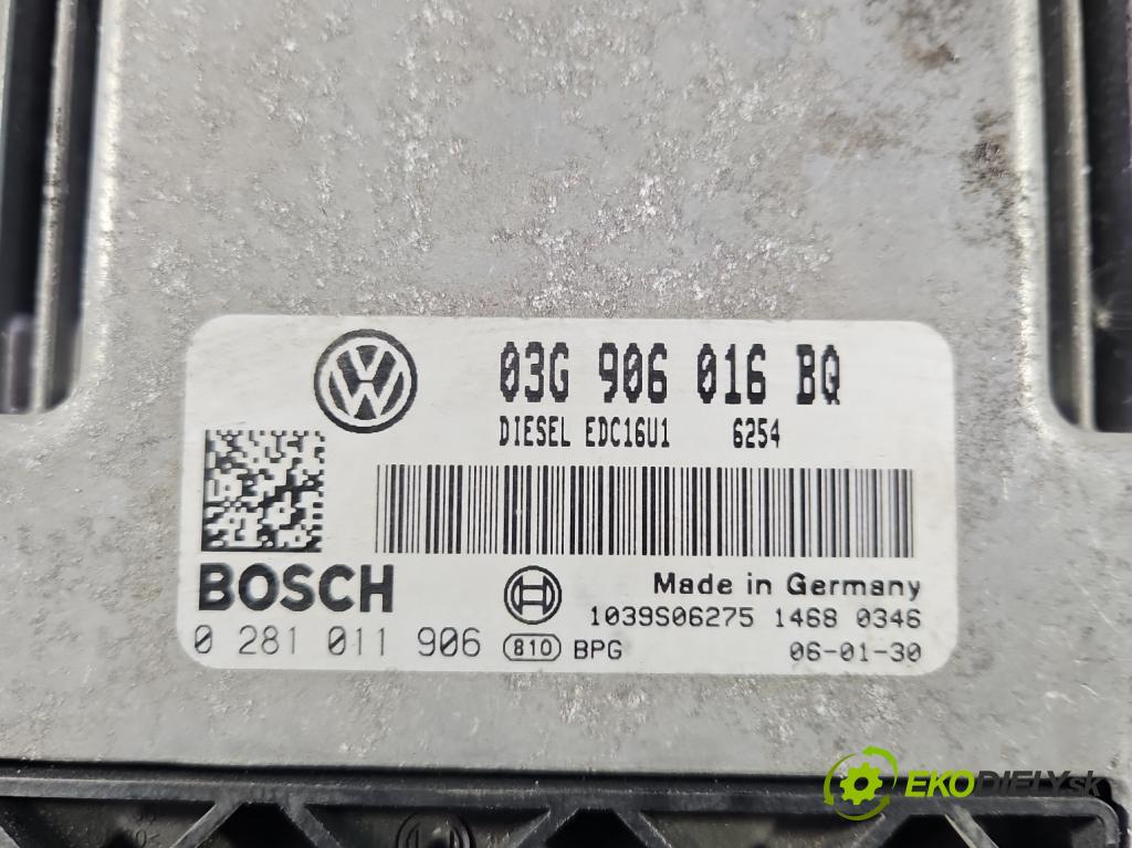 Skoda Octavia II 2004-2013 1.9 tdi 105 HP manual 77 kW 1896 cm3 5- riadiaca jednotka motora 03G906016BQ