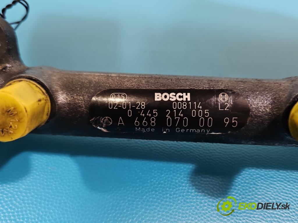 Mercedes A W168 1997-2004 1.7 cdi 95 HP manual 70 kW 1689 cm3 5- lišta vstrekovacia 0445214005 (Vstrekovacia lišta)