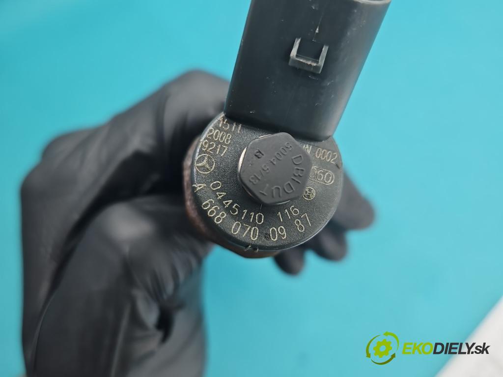 Mercedes A W168 1997-2004 1.7 cdi 95 hp manual 70 kW 1689 cm3 5- vstřikovač 0445110116 (Vstřikovač paliva)