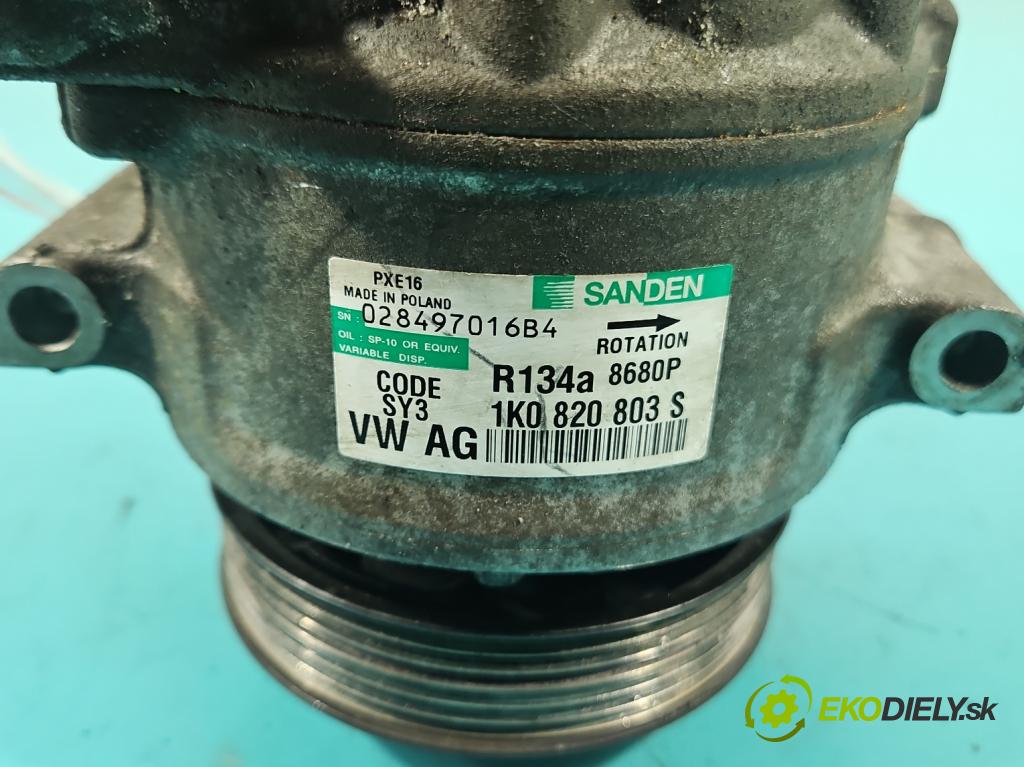 Vw Touran I 2003-2015 2.0 tdi 160 hp manual 118 kW 1968 cm3 5- Kompresor: klíma 1K0820803S (Kompresor klimatizace)