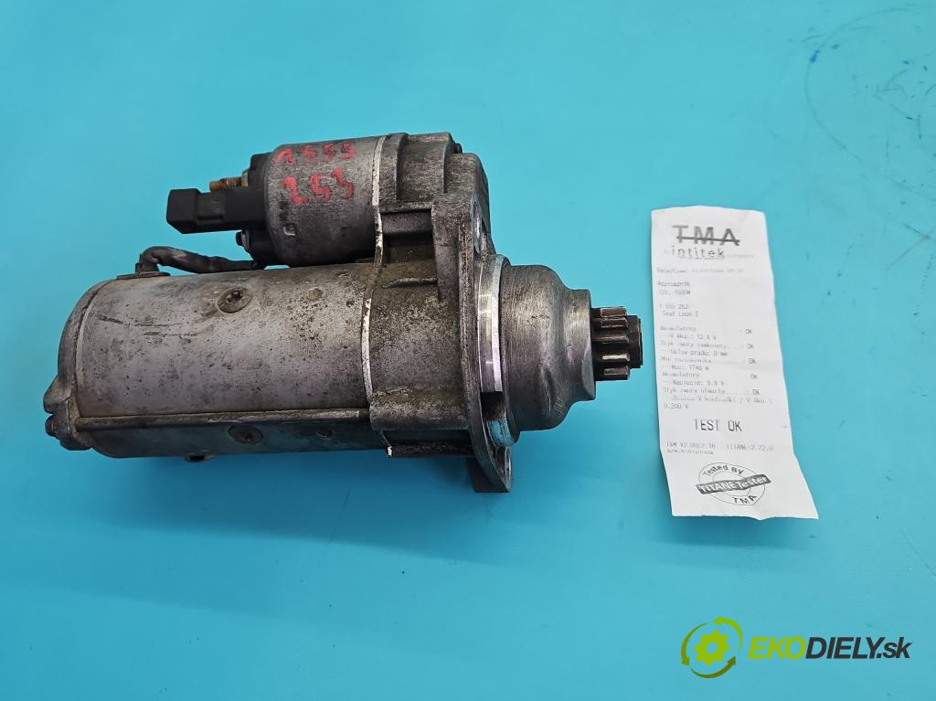 Seat Leon I 1999-2005 1.9 tdi 110 HP manual 81 kW 1896 cm3 5- štartér 02A911024B (Štartér)