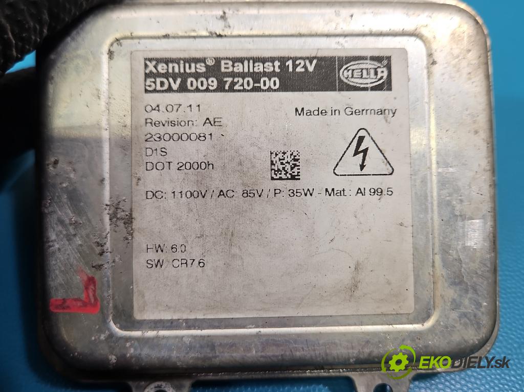 Opel Astra IV 2009-2015 1.7 cdti 125 HP manual 92 kW 1686 cm3 5- střídač: xenon 5DV009720-00 (Riadiaca jednotka xenónu)
