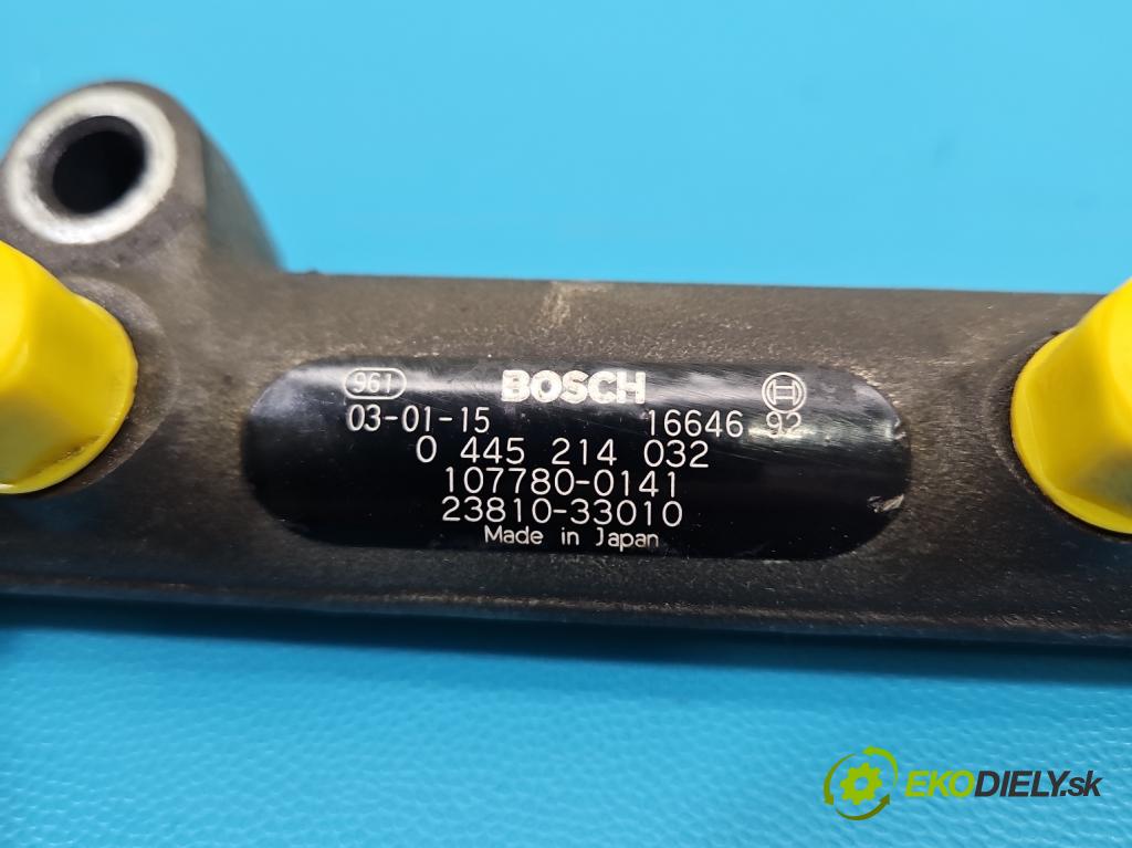 Toyota Yaris I 1999-2005 1.4 D4D 75 HP manual 55 kW 1364 cm3 5- lišta vstrekovacia 0445214032 (Vstrekovacia lišta)