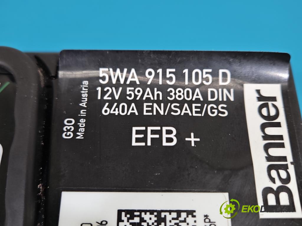 Toyota Yaris I 1999-2005 1.4 D4D 75 HP manual 55 kW 1364 cm3 5- Akumulator automobilovy 5WA 915105D