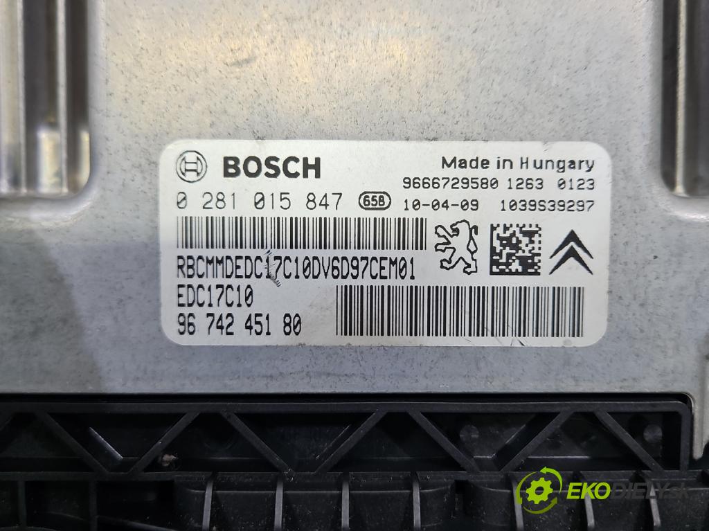 Peugeot 308 I 2007-2013 1.6 hdi 92 hp manual 68 kW 1560 cm3 5- řídící jednotka motoru 0281015847