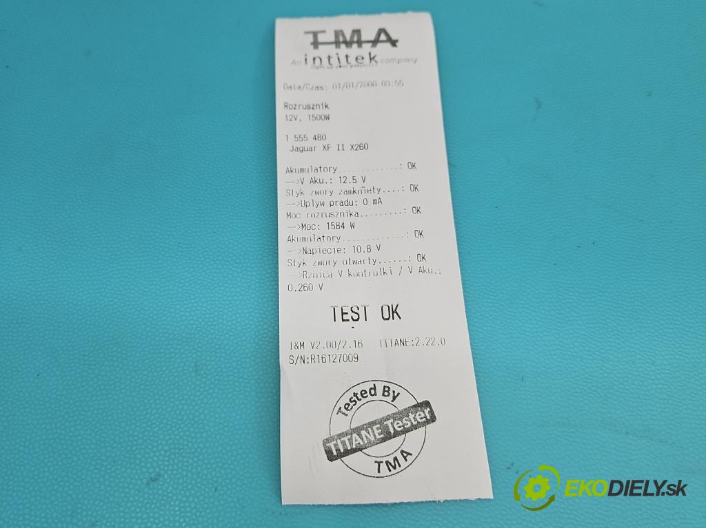 Jaguar XF II X260 2015- 3.0 V6 340KM automatic 250 kW 2995 cm3 4- startér: GX73-11001-EB (Startér)