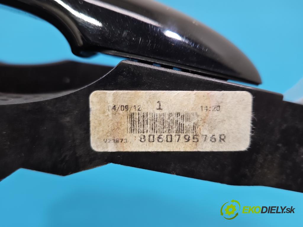 Renault Clio IV 2012-2020 1.2 16V 73 HP manual 54 kW 1149 cm3 5- rukoväť predné ľavé mimo: 806079576R (Kľučka dverí vonkajšia predná ľavá)