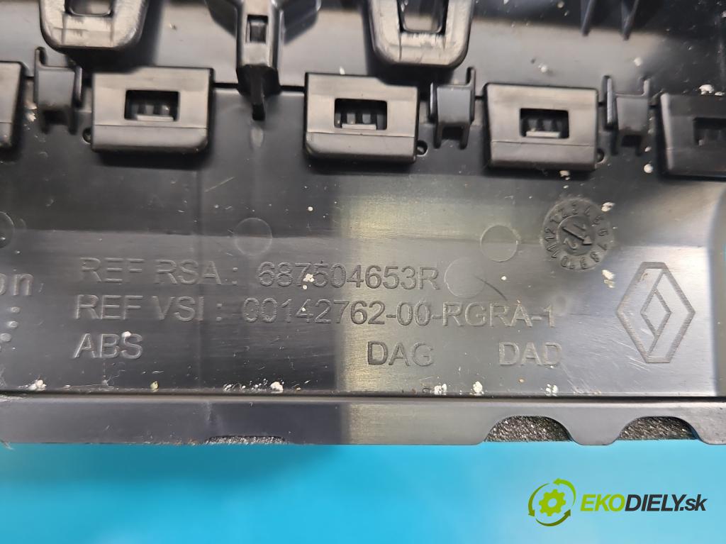 Renault Clio IV 2012-2020 1.2 16V 73 HP manual 54 kW 1149 cm3 5- Mřížka: kúrenia stredová 687504653R (Mriežka kúrenia (fukár))