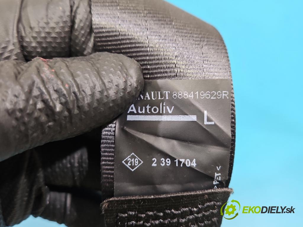 Renault Clio IV 2012-2020 1.2 16V 73 HP manual 54 kW 1149 cm3 5- pas bezpečnosť: zadné ľavý 888419629R