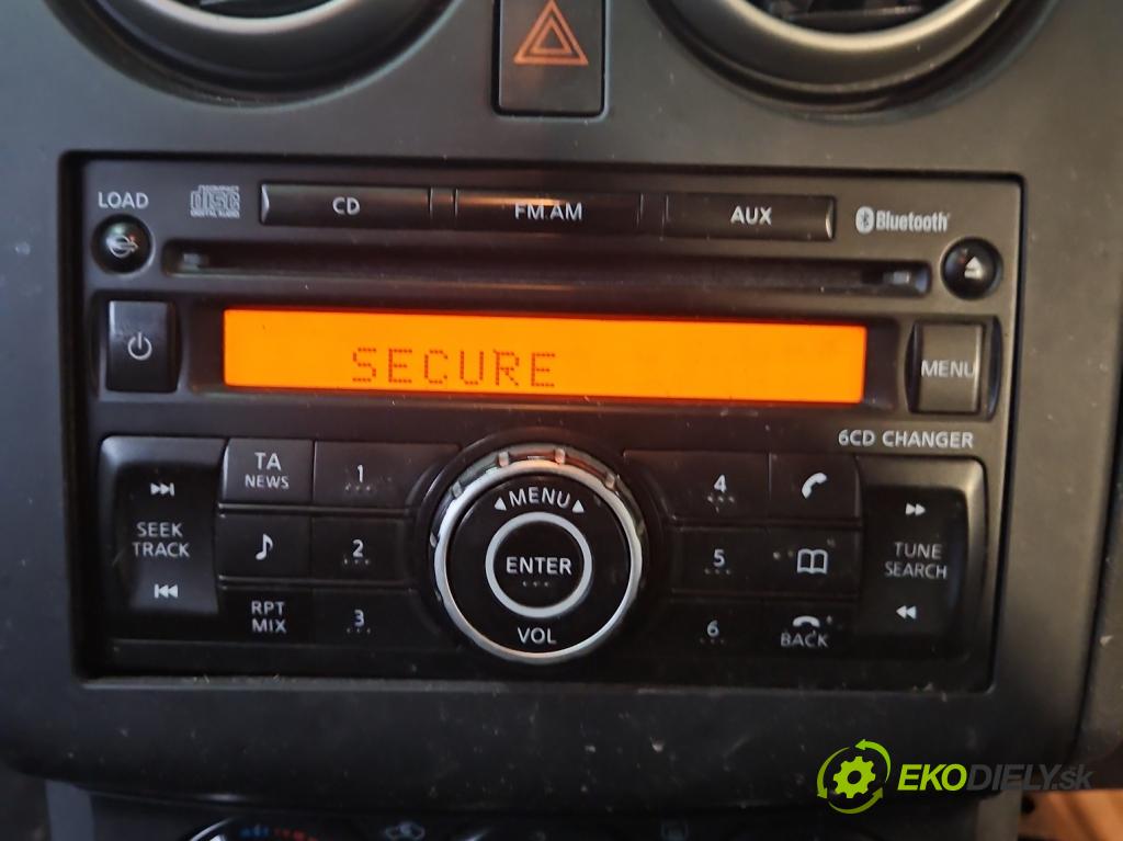 Nissan Qashqai I J10 2006-2013 1.6 16V 117 HP manual 86 kW 1598 cm3 5- Radio originál 28184JD45A