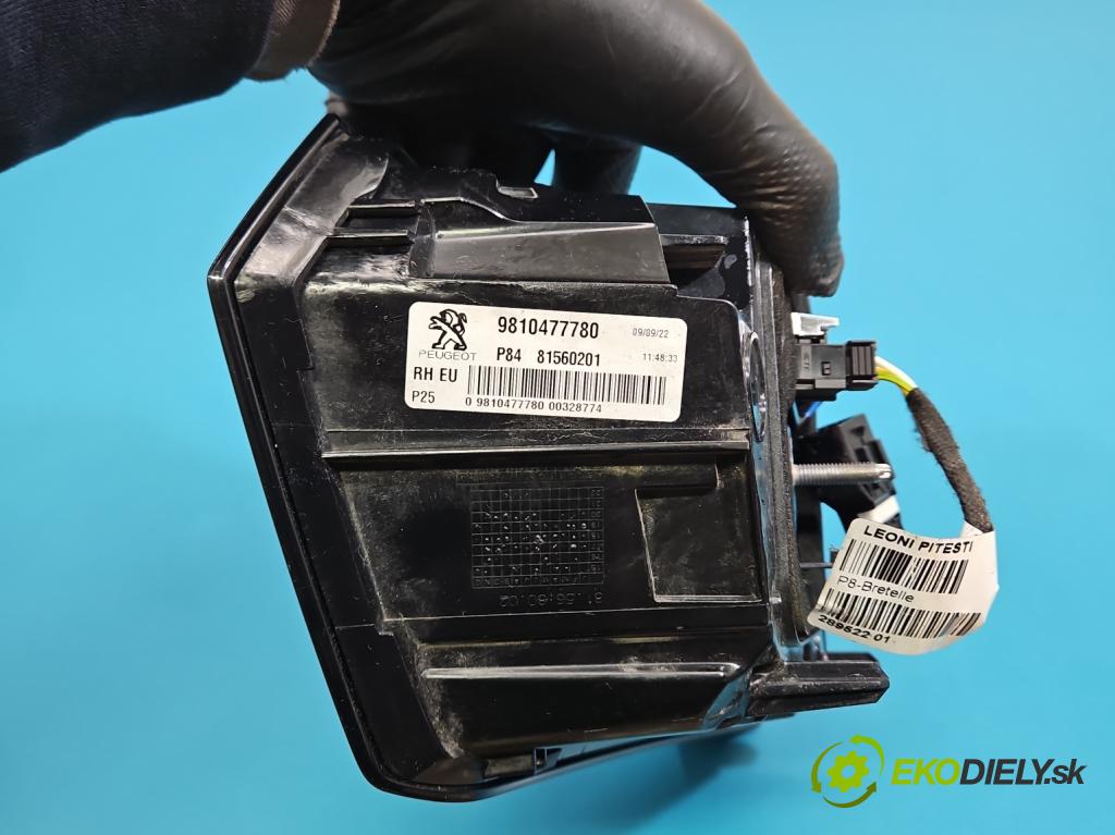 Peugeot 3008 II 2016-2023 1.5 hdi 131 hp automatic 96 kW 1499 cm3 5- světlo zadní pravé 9810477780 (Klika dveří ostatní)