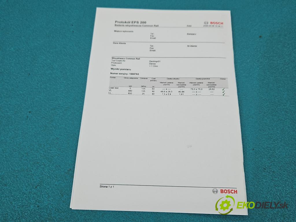 Toyota Auris I 2006-2013 2.0 D4D 126 HP manual 93 kW 1998 cm3 5- vstrek 23670-0R050 (Vstrekovač paliva)