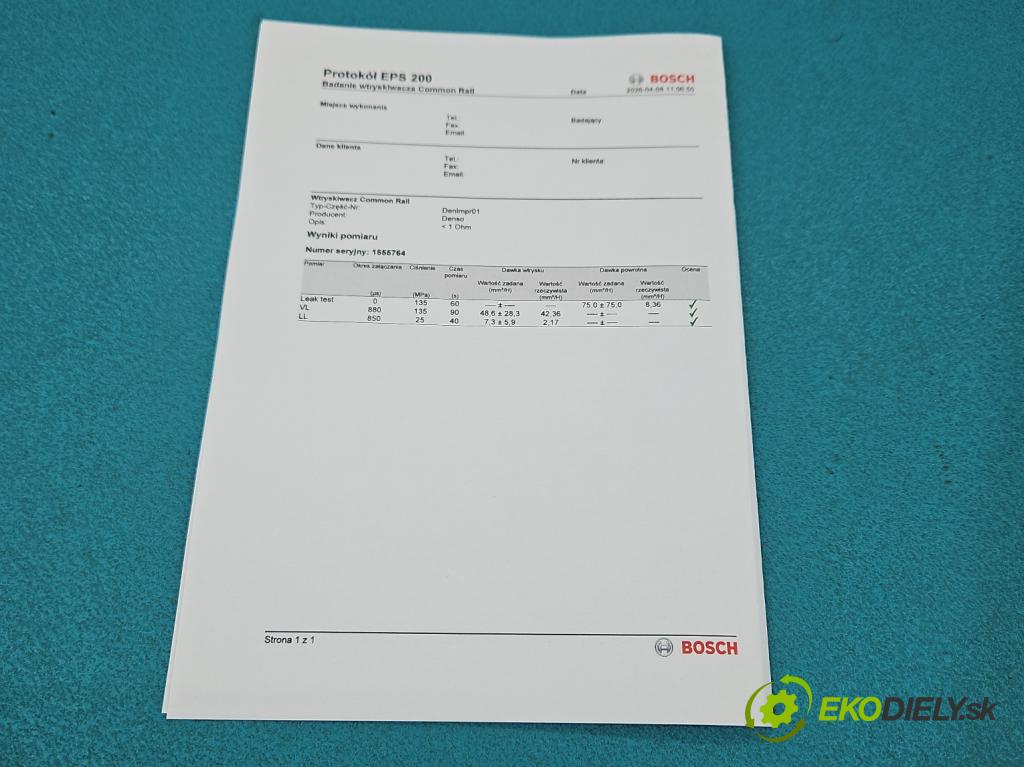 Toyota Auris I 2006-2013 2.0 D4D 126 HP manual 93 kW 1998 cm3 5- vstrek 23670-0R050 (Vstrekovač paliva)