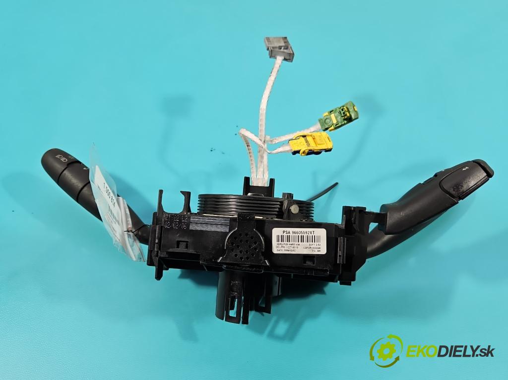 Peugeot 307 1.6 hdi 109 HP manual 80 kW 1560 cm3 5- prepínač komplex: 96605592XT (Prepínacie páčky pod volantom)