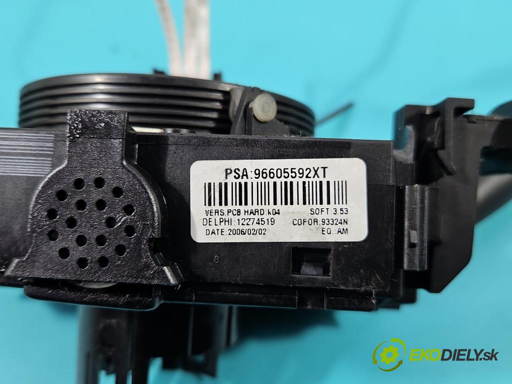 Peugeot 307 1.6 hdi 109 HP manual 80 kW 1560 cm3 5- prepínač komplex: 96605592XT (Prepínacie páčky pod volantom)