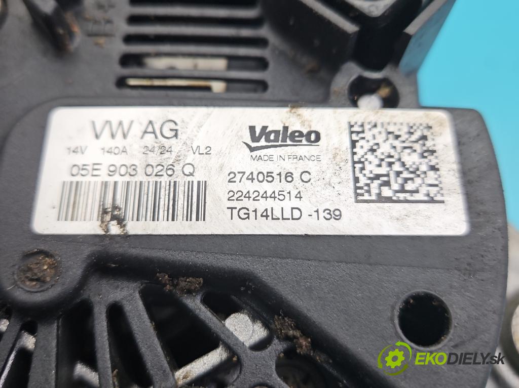 Skoda Kamiq 1.0 TSI 116 hp automatic 85 kW 999 cm3 5- Alternator 05E903026Q (Alternátor)