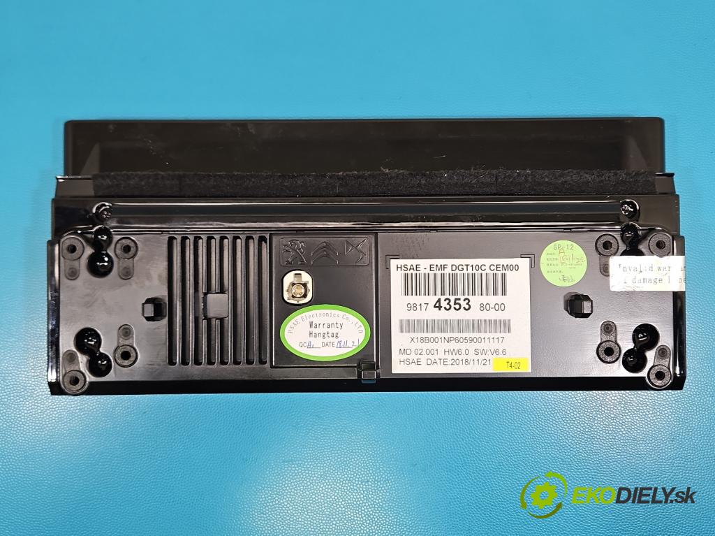 Peugeot 508 II 2018- 1.6 224hp automatic 165 kW 1598 cm3 5- Zobrazit: 9817435380-00 (Prístrojová doska)