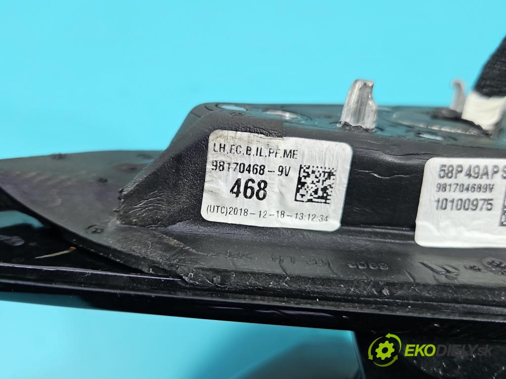 Peugeot 508 II 2018- 1.6 224hp automatic 165 kW 1598 cm3 5- zrkadlo ľavé  (Kľučka dverí ostatné)