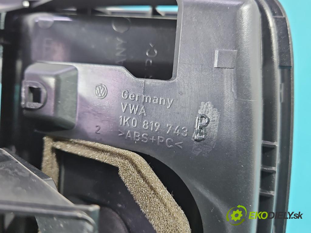 Vw Golf V 2003-2009 1.6 FSI 116 HP manual 85 kW 1598 cm3 5- Mřížka: kúrenia stredová 1K0819743B (Mriežka kúrenia (fukár))