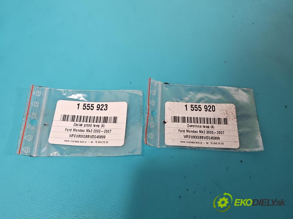 Ford Mondeo Mk3 2000-2007 2.0 tdci 131 HP manual 96 kW 1998 cm3 5- brzdič predné ľavý  (Kľučka dverí ostatné)