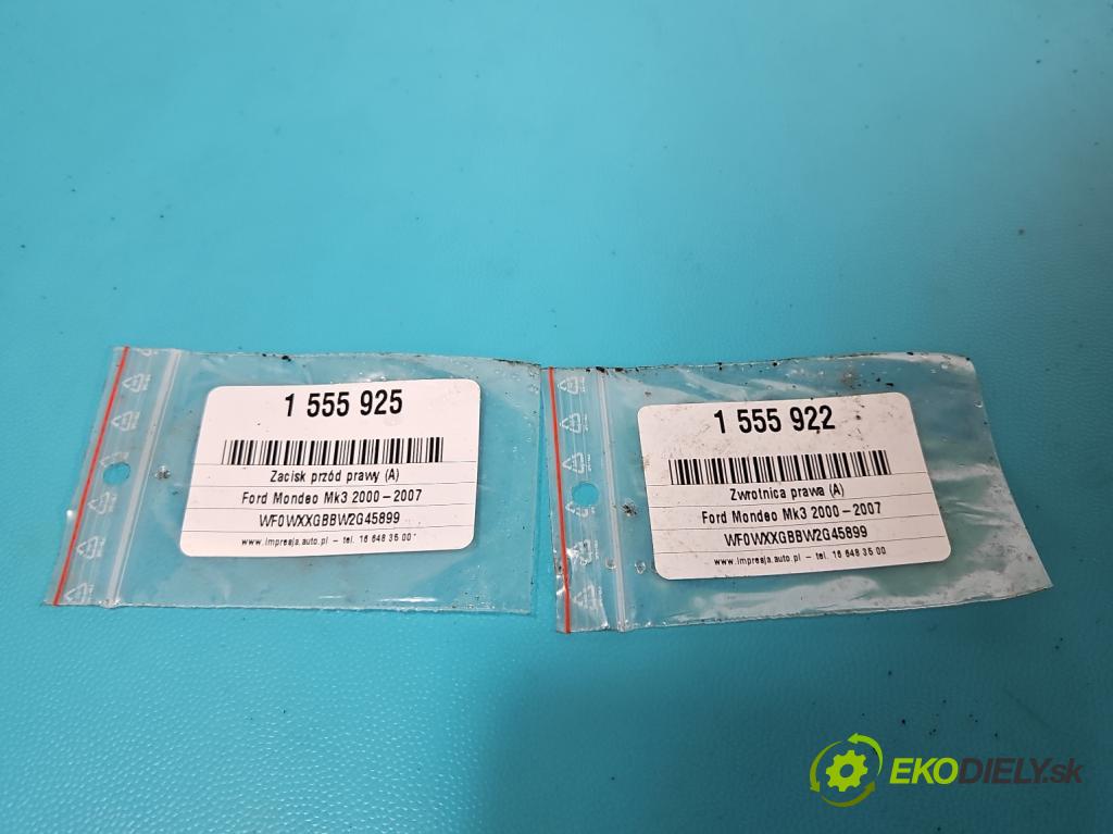 Ford Mondeo Mk3 2000-2007 2.0 tdci 131 HP manual 96 kW 1998 cm3 5- brzdič predné pravý  (Kľučka dverí ostatné)