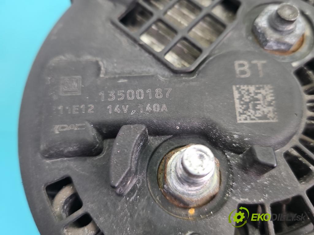 Opel Astra IV 2009-2015 1.7 cdti 125 hp manual 92 kW 1686 cm3 5- Alternator 13500187 (Alternátor)
