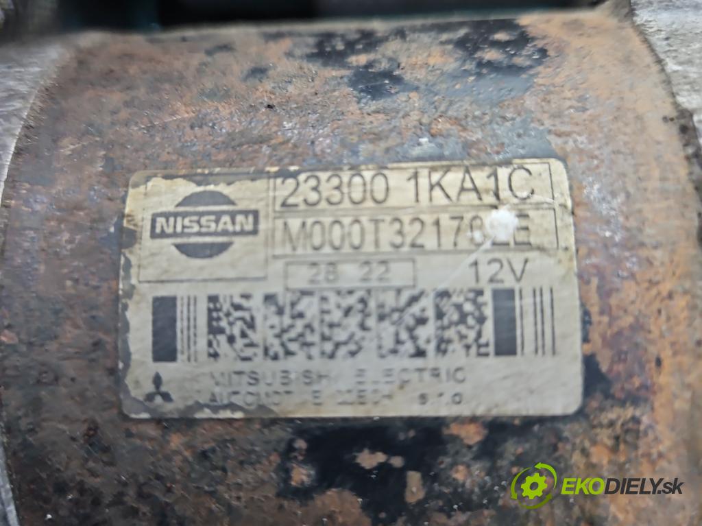 Nissan Qashqai I J10 2006-2013 1.6 16V 117 hp manual 86 kW 1598 cm3 5- startér: 233001KA1C (Startér)