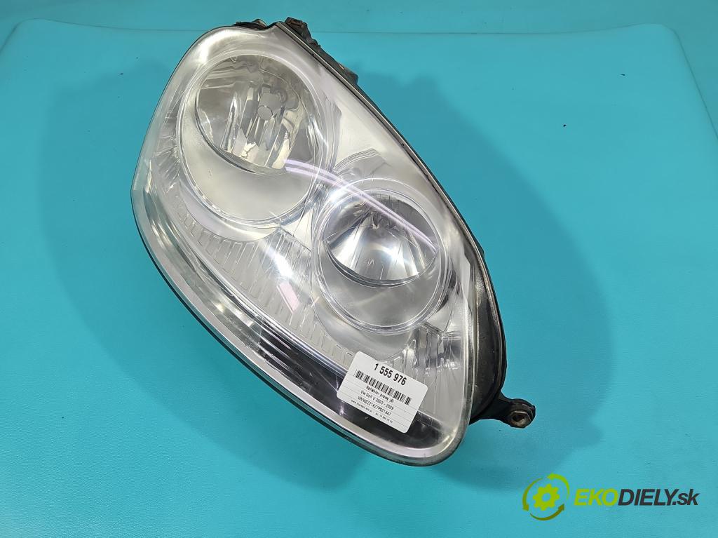 Vw Golf V 2003-2009 1.6 FSI 116 HP manual 85 kW 1598 cm3 5- Reflektor: pravý  (Svetlo predné pravé)