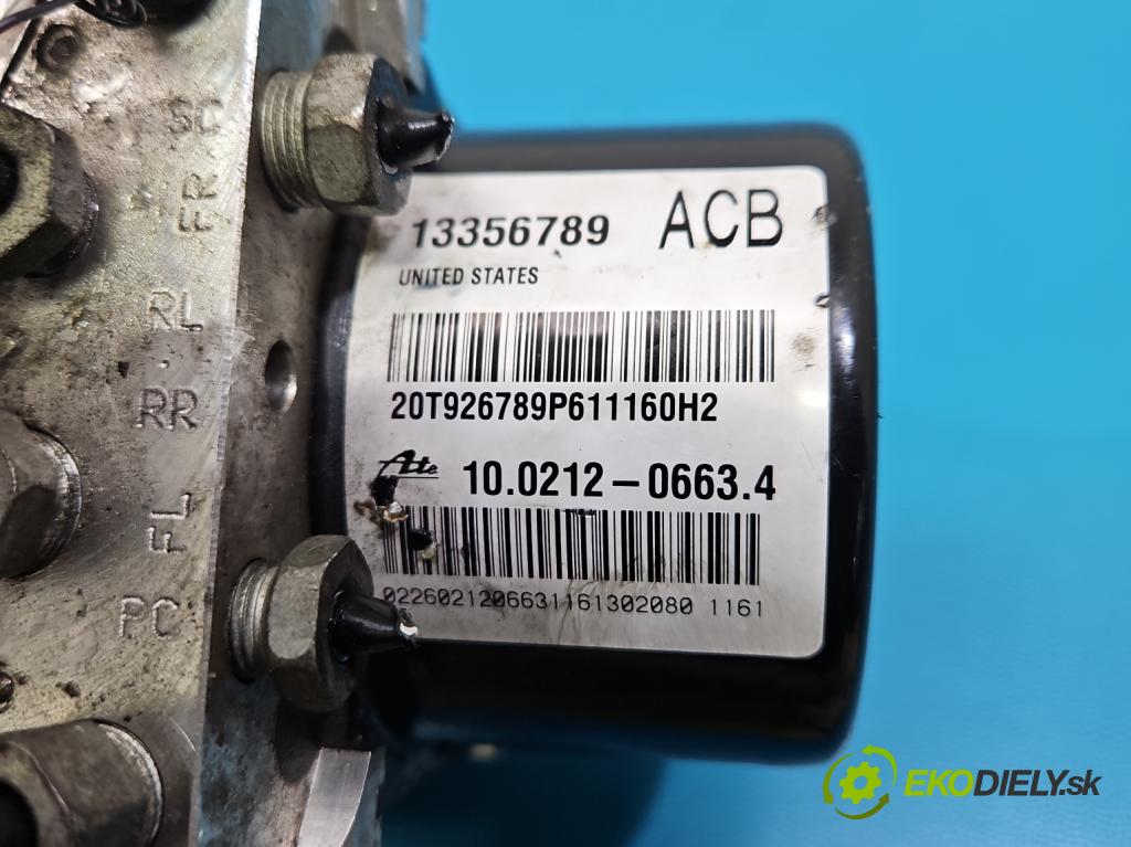 Opel Astra IV 2009-2015 1.7 cdti 125 HP manual 92 kW 1686 cm3 5- čerpadlo abs 13356789 (Pumpa ABS)