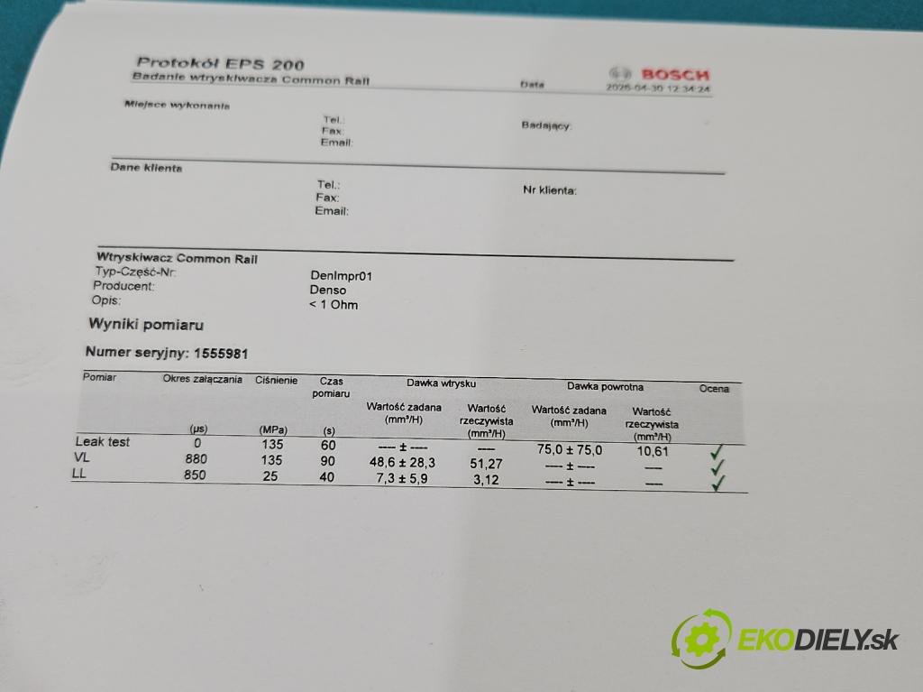 Opel Astra IV 2009-2015 1.7 cdti 125 hp manual 92 kW 1686 cm3 5- vstřikovač diesel 8-97376270-3