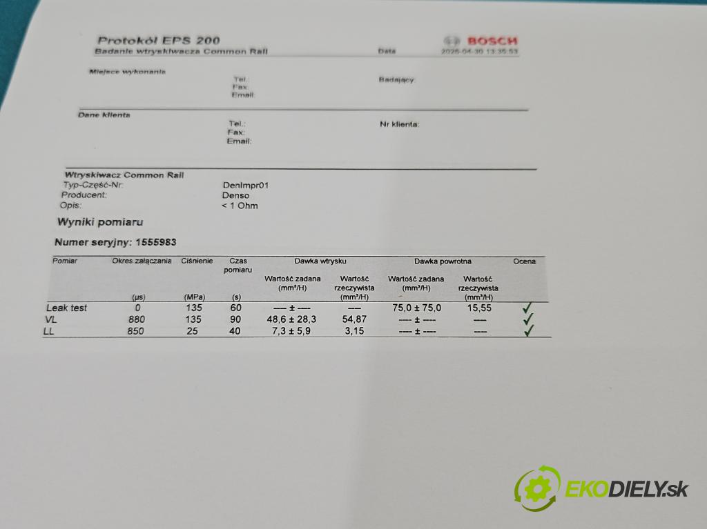 Opel Astra IV 2009-2015 1.7 cdti 125 hp manual 92 kW 1686 cm3 5- vstřikovač diesel 8-97376270-3