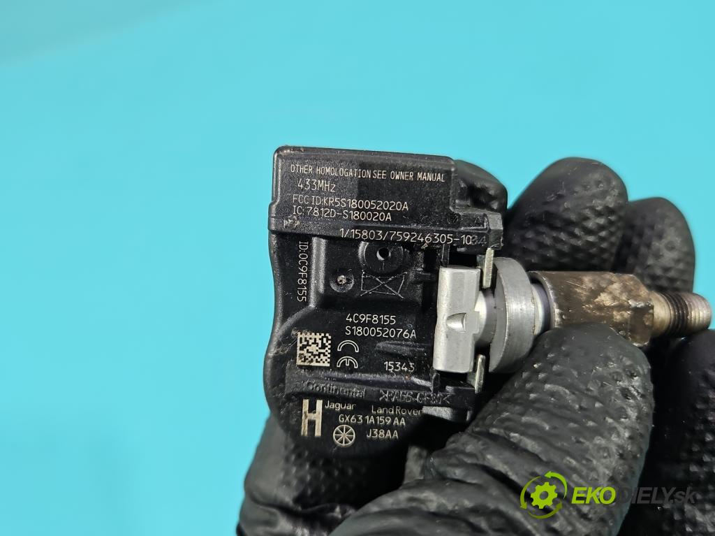 Jaguar XF II X260 2015- 3.0 V6 340KM: automatic 250 kW 2995 cm3 4- snímač tlak: pneumatika GX63-1A159-AA (Snímač tlaku v pneumatike)