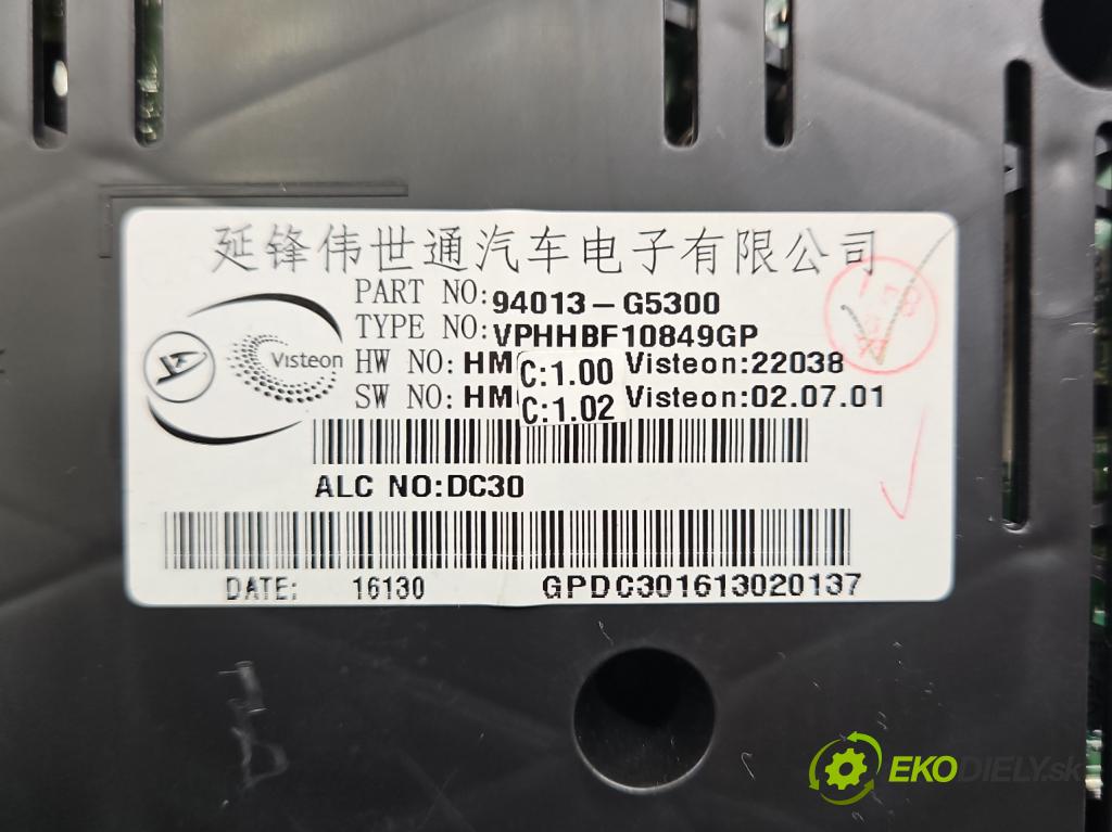 Kia Niro I 2016-2022 1.6 GDI 105 hp automatic 77 kW 1580 cm3 5- Přístrojová deska 94013-G5300 (Přístrojová deska)