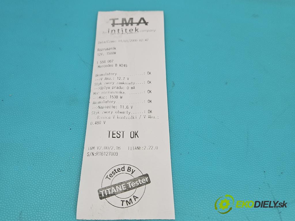 Mercedes B W245 2005-2011 2.0 CDI 109 HP manual 80 kW 1992 cm3 5- štartér 0001108217 (Štartér)