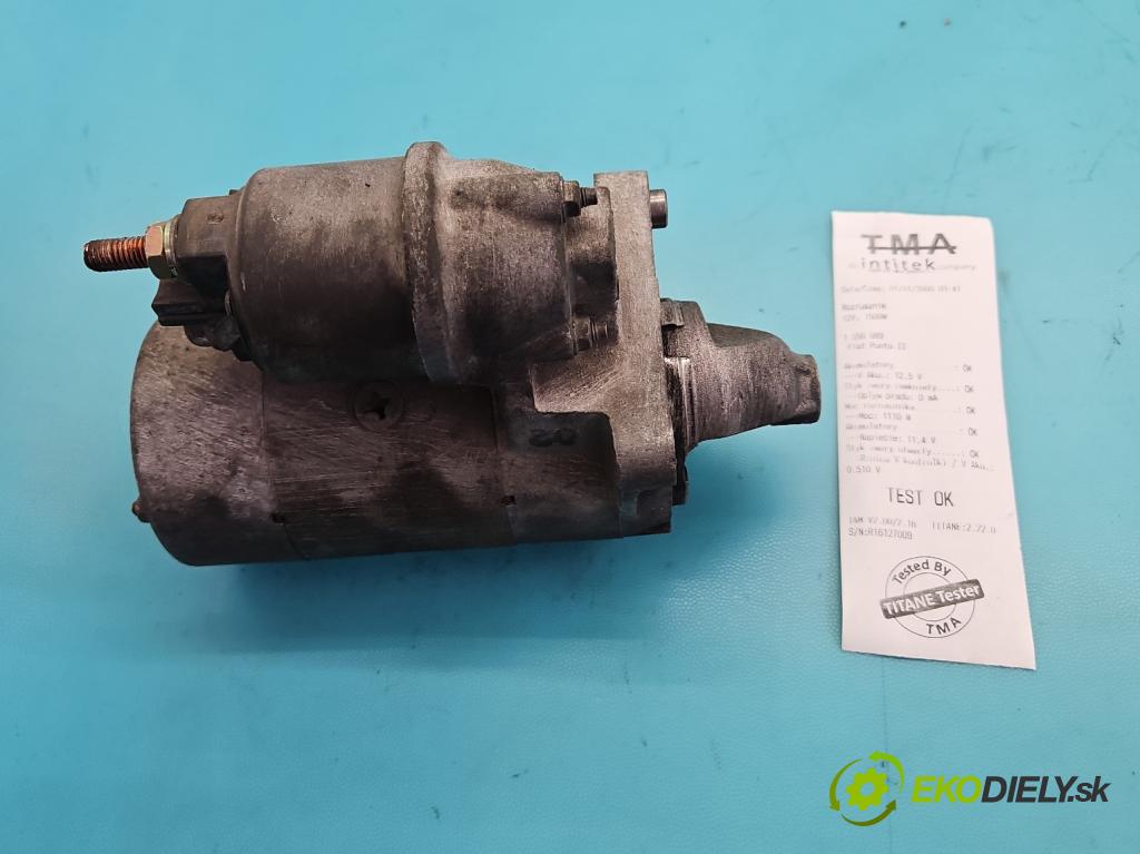 Fiat Punto II 1999-2010 1.2 8V 60 hp manual 44 kW 1242 cm3 5- startér: 63223200 (Startér)