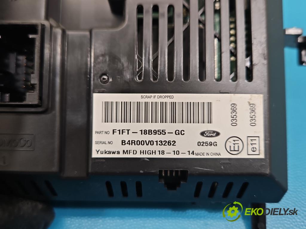 Ford Focus Mk3 2010-2018 1.6 tdci 95 HP manual 70 kW 1560 cm3 5- Zobrazit: F1FT-18B955-GC (Prístrojová doska)