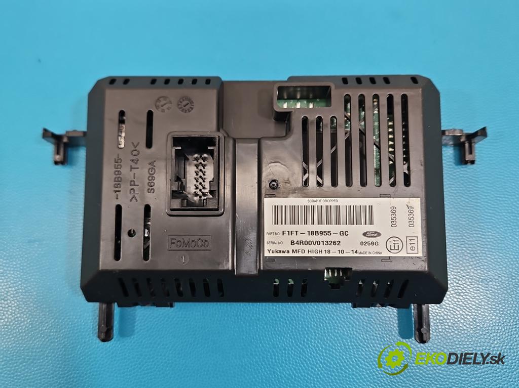 Ford Focus Mk3 2010-2018 1.6 tdci 95 HP manual 70 kW 1560 cm3 5- Zobrazit: F1FT-18B955-GC (Prístrojová doska)