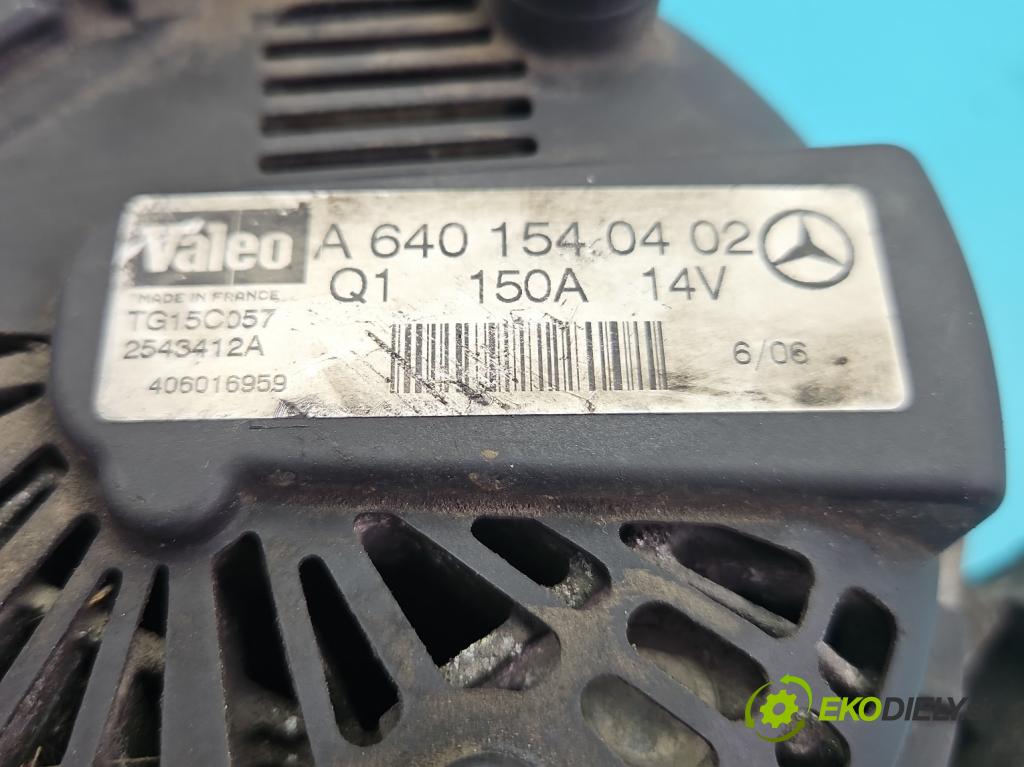 Mercedes B W245 2005-2011 2.0 CDI 109 hp manual 80 kW 1992 cm3 5- Alternator A6401540402 (Alternátor)