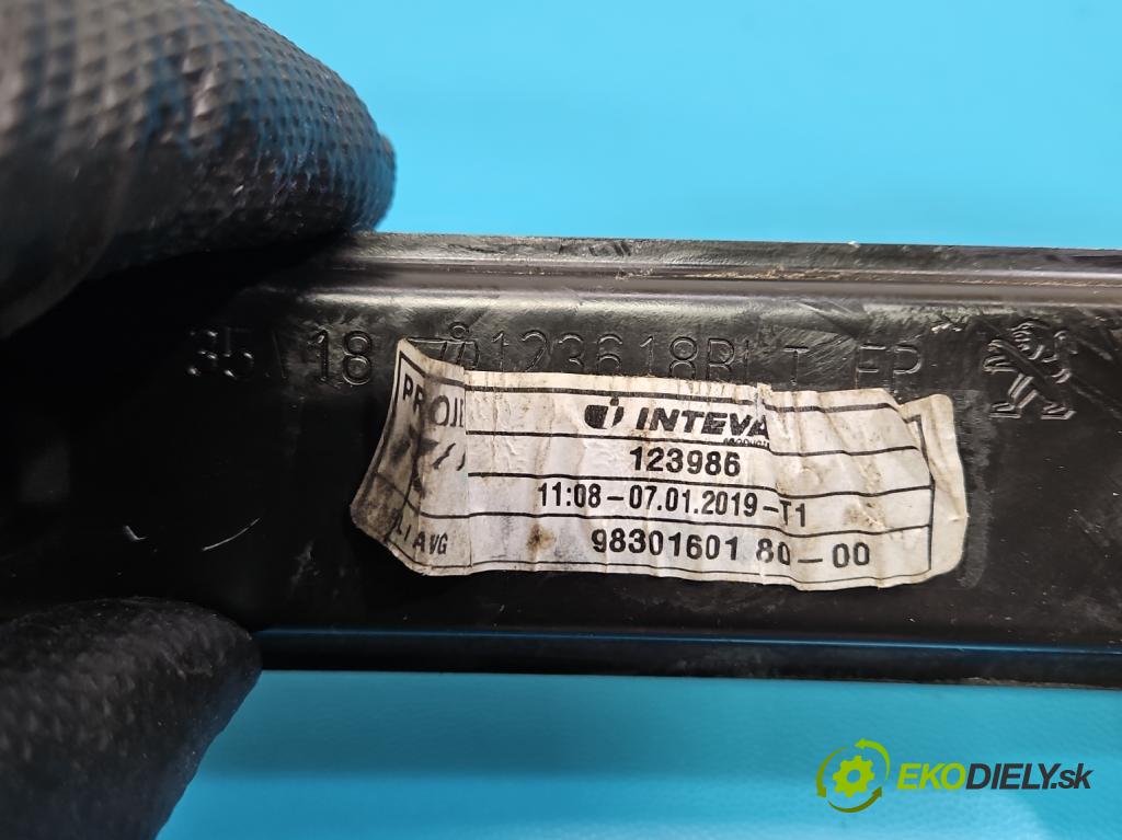 Peugeot 508 II 2018- 1.6 224hp automatic 165 kW 1598 cm3 5- mechanizmus okna predné ľavý 9830160380