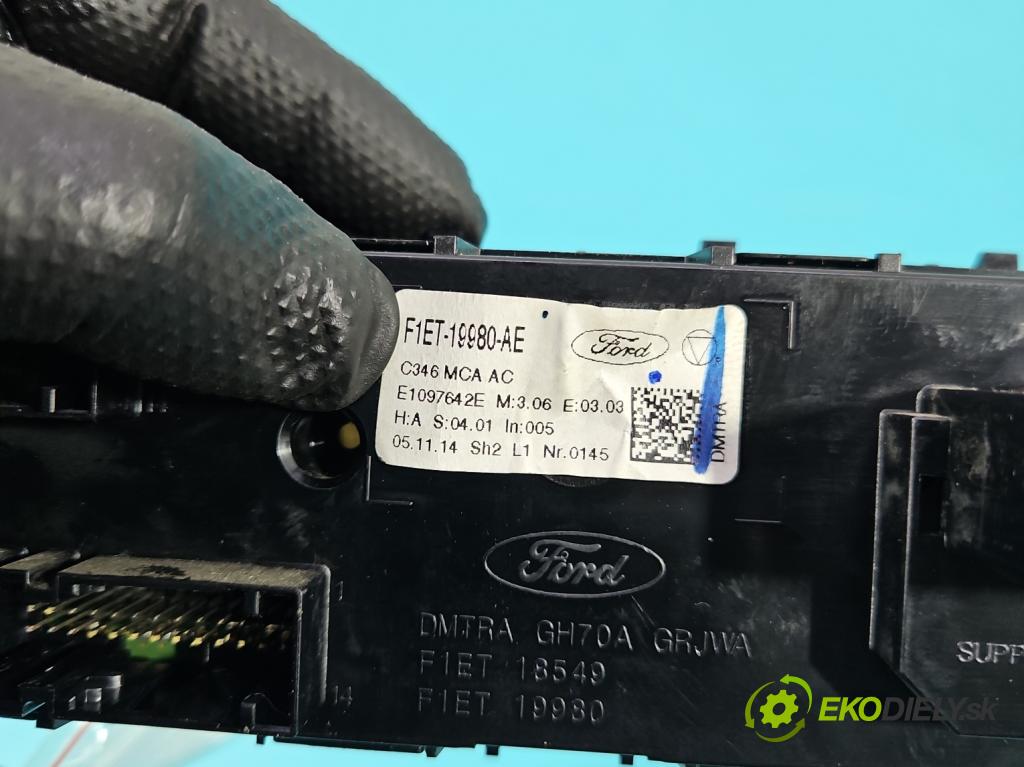 Ford Focus Mk3 2010-2018 1.6 tdci 95 hp manual 70 kW 1560 cm3 5- palubní deska panel topení F1ET-19980-AE